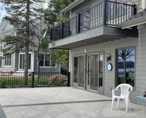 new deck with light grey boards - Barefoot Construction Deck Construction, Basement Finishings and Home Additions