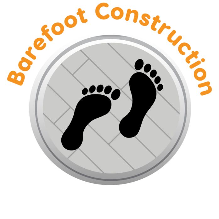 Barefoot Construction logo with color - Barefoot Construction deck builders near