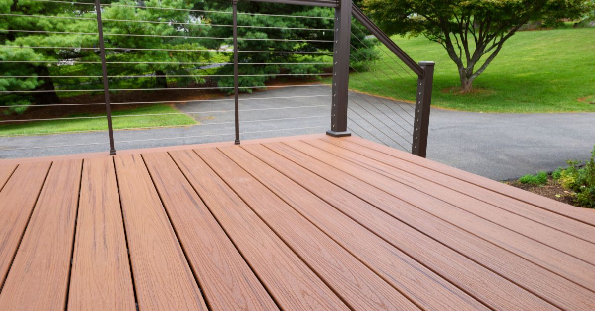 finished deck with composite materials - Barefoot Construction deck construction