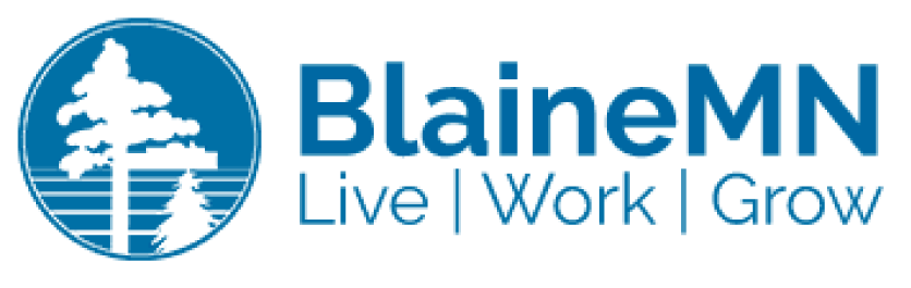 logo graphic for the city of Blaine Minnesota - Barefoot Construction Blaine deck construction