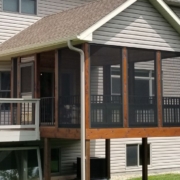 exterior view of a screened in porch - Barefoot Construction Screened Porch vs Deck Minnesota