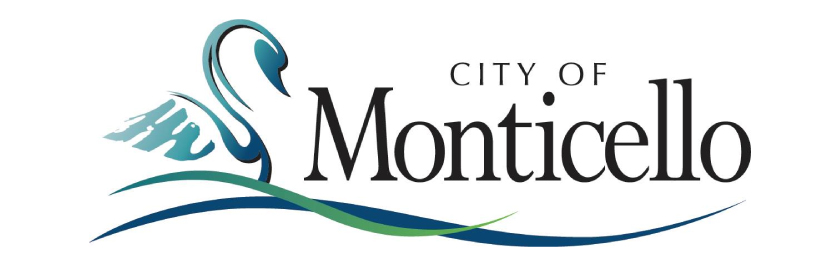 logo graphic for the city of Monticello Minnesota - Barefoot Construction Monticello deck construction