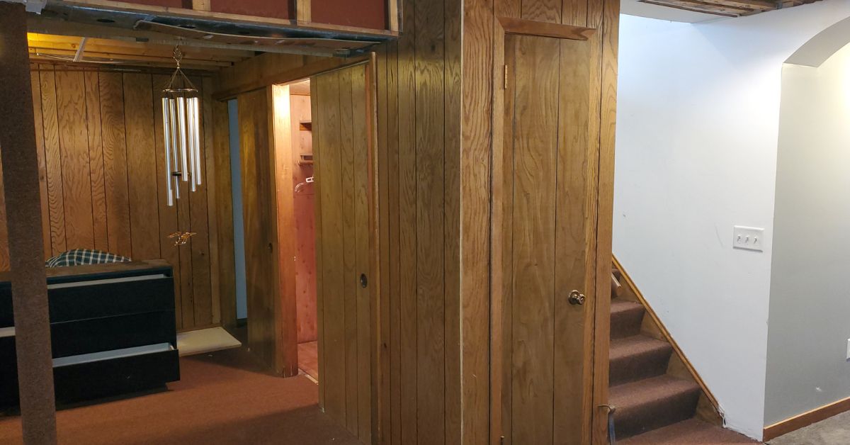 basement prior to the finishing work - Barefoot Construction basement finishing