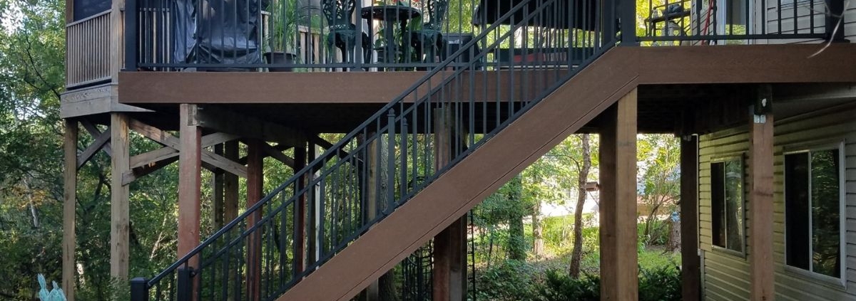 two level composite deck - Composite deck construction near Circle Pines MN